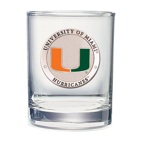 Miami Hurricanes Cocktail Glasses Set of Two