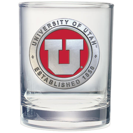Utah Utes Cocktail Glasses Set of Two