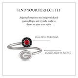 Georgia Bulldogs Stainless Steel Adjustable Ring