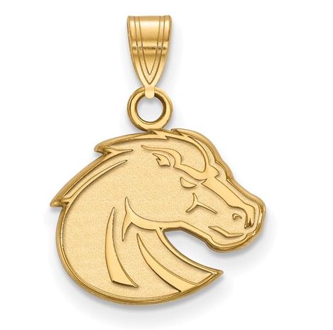 Boise State Broncos Sterling Silver Gold Plated Large Pendant