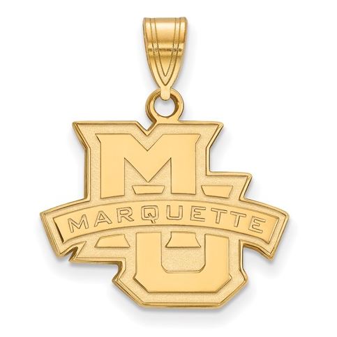 Marquette Golden Eagles 14k White Gold Medium Pendant