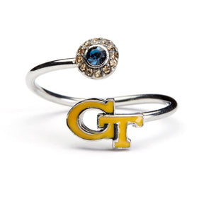 Georgia Tech Yellow Jackets Stainless Steel Adjustable Ring Yellow