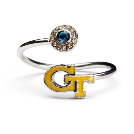 Georgia Tech Yellow Jackets Stainless Steel Adjustable Ring Yellow