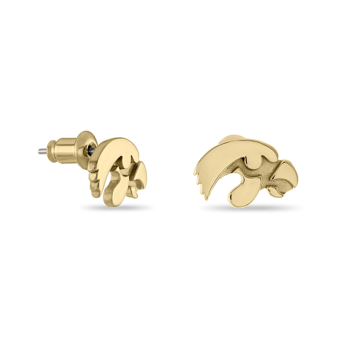 Iowa Hawkeyes Gold Plated Mascot Stud Earrings