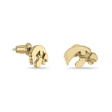 Iowa Hawkeyes Gold Plated Mascot Stud Earrings