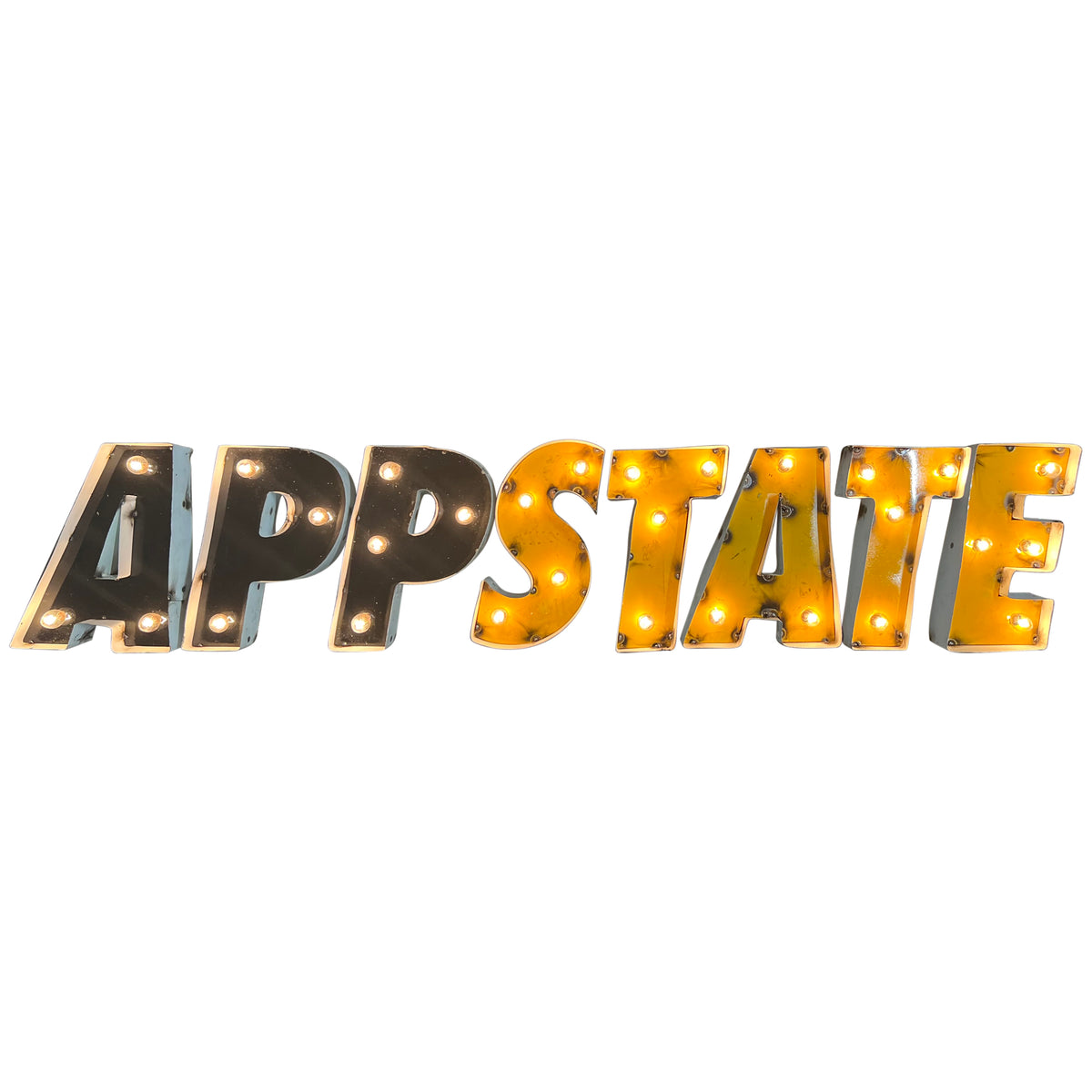 Appalachian State  Mountaineers Recycled Metal Wall Decor Illuminated