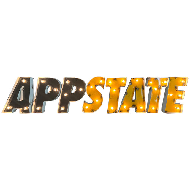 Appalachian State  Mountaineers Recycled Metal Wall Decor Illuminated