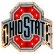 Ohio State Buckeyes Recycled Metal Wall Decor Illuminated
