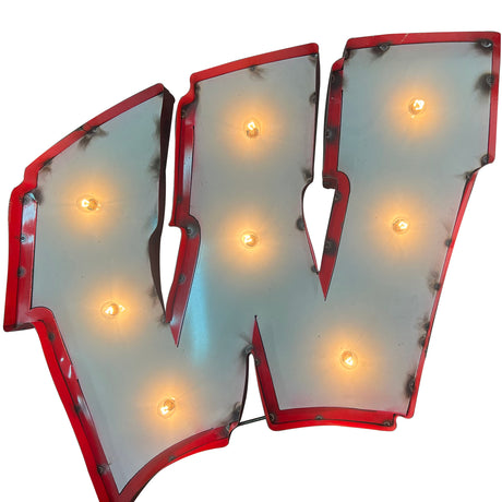 Wisconsin Badgers Recycled Metal Wall Decor Illuminated