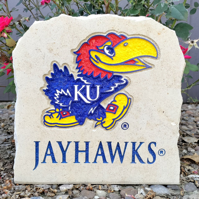 Show your love for the Kansas Jayhawks when you add this Engraved Limestone Decorative Stone to your collection.