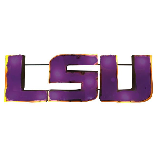 LSU Tigers Recycled Metal Wall Decor LSU
