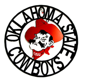 Oklahoma State Cowboys Wrought Iron Wall Decor 18"