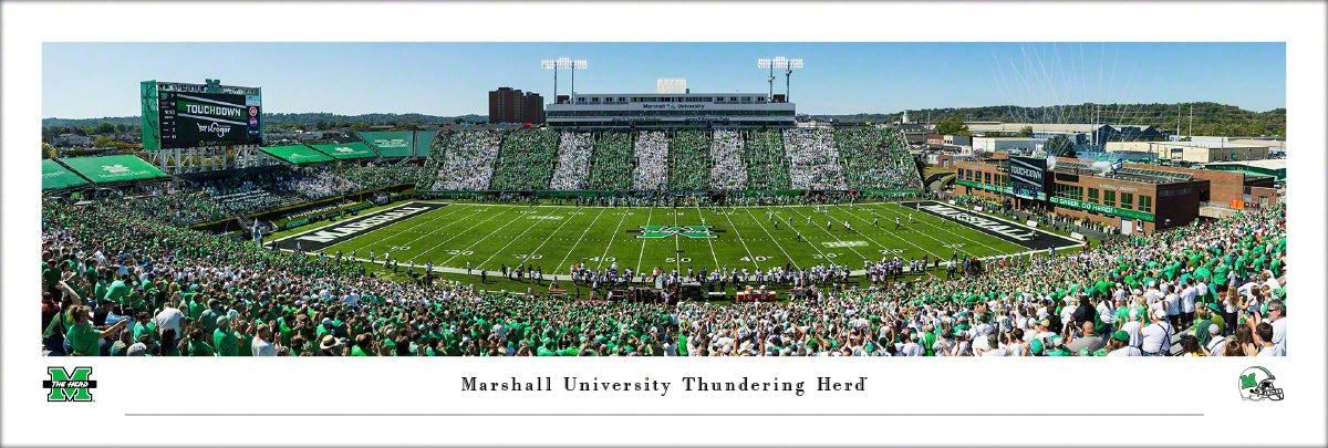 Marshall Football, Stripe the Stadium - Unframed