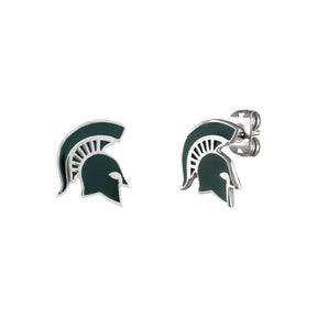 Michigan State Spartans Mascot Stud Earrings