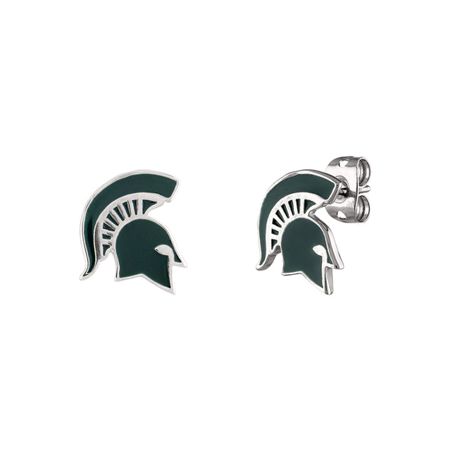 Michigan State Spartans Mascot Stud Earrings