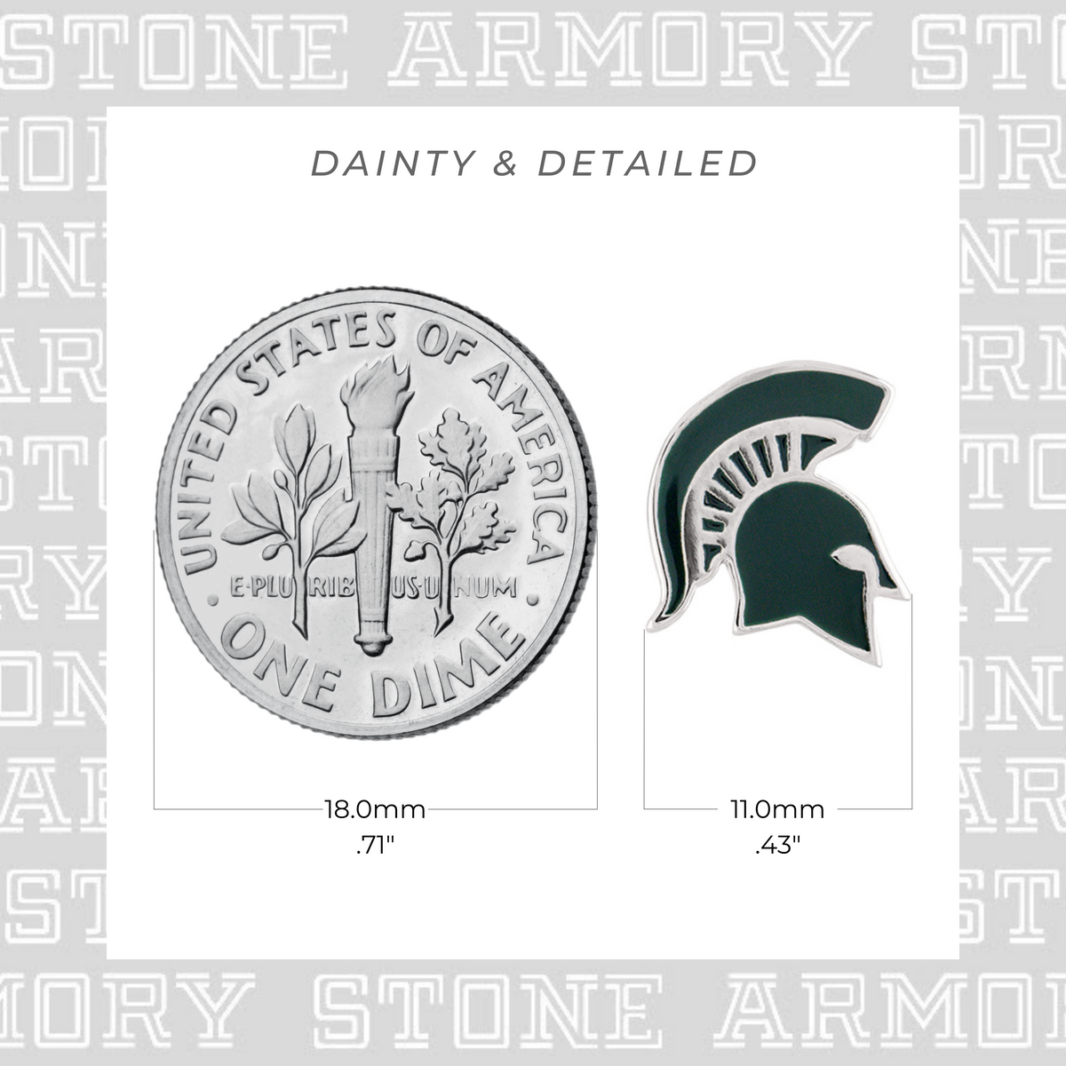 Michigan State Spartans Mascot Stud Earrings