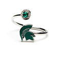Michigan State Spartans Stainless Steel Adjustable Ring