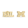 Michigan Wolverines Mix 'n Match Gold Plated Stud Earrings