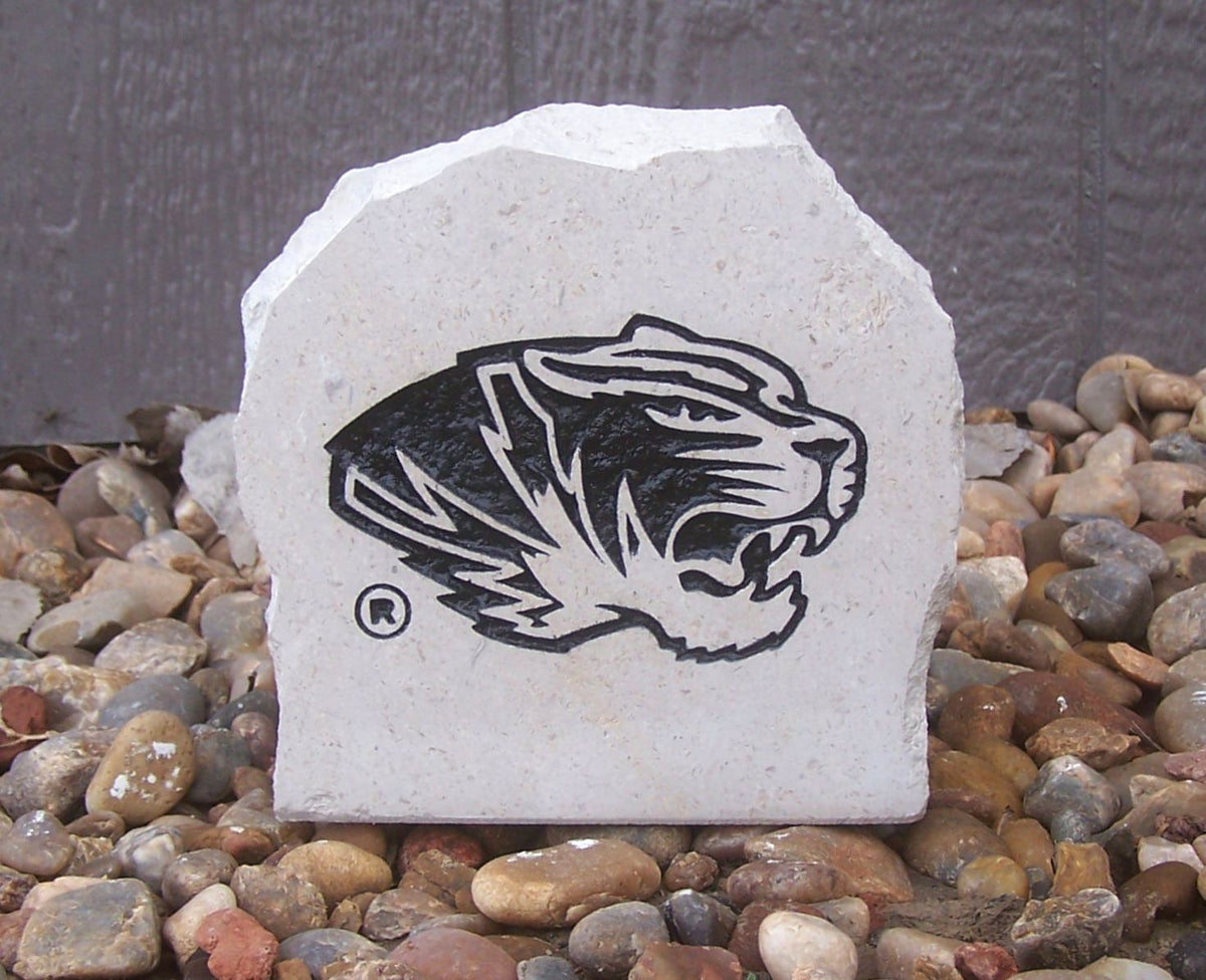 Show your love for the Missouri Tigers when you add this Engraved Limestone Decorative Stone to your collection.