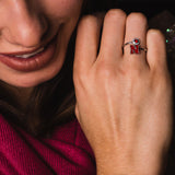 Nebraska Huskers Stainless Steel Adjustable Ring