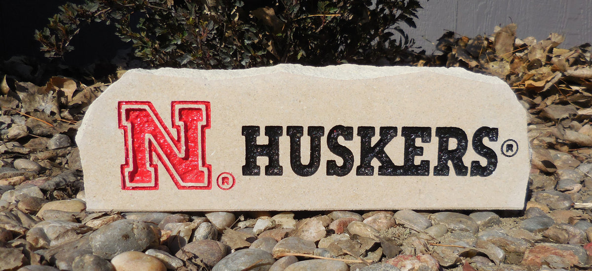 Show your love for the Nebraska Huskers when you add this Engraved Limestone Decorative Stone to your collection.