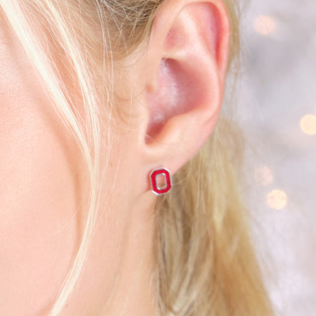 Ohio State Buckeyes Sterling Silver Stud Earrings