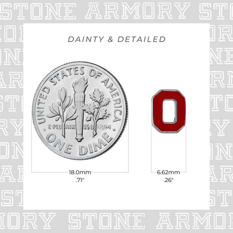 Ohio State Buckeyes Stainless Steel Stud Earrings