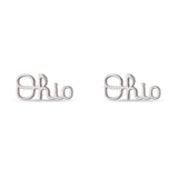 Ohio State Buckeyes Ohio Script Stud Earrings