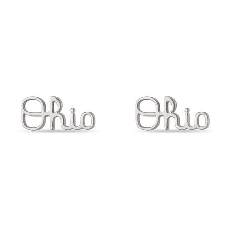 Ohio State Buckeyes Ohio Script Stud Earrings