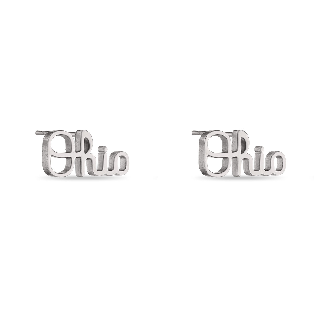 Ohio State Buckeyes Ohio Script Stud Earrings