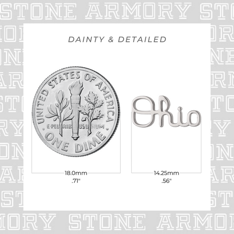 Ohio State Buckeyes Ohio Script Stud Earrings