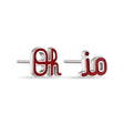 Ohio State Buckeyes Stainless Steel "Ohio" Stud Earrings