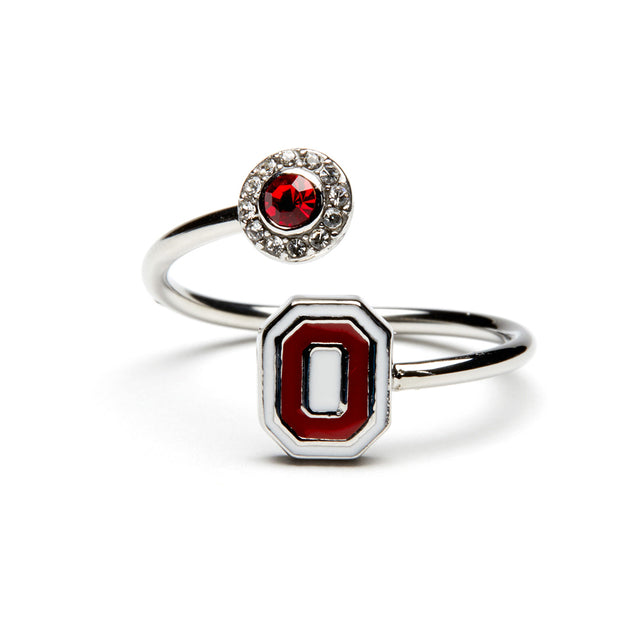 Ohio State Buckeyes Stainless Steel "O" Adjustable Ring