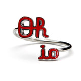Ohio State Buckeyes Stainless Steel "Ohio" Adjustable Ring