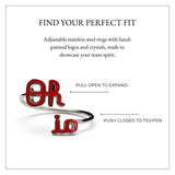 Ohio State Buckeyes Stainless Steel "Ohio" Adjustable Ring