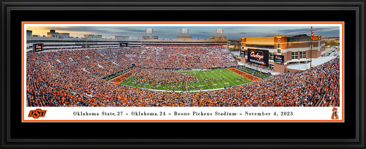 Oklahoma State Bedlam Celebration - Deluxe Frame – College Logo Stuff