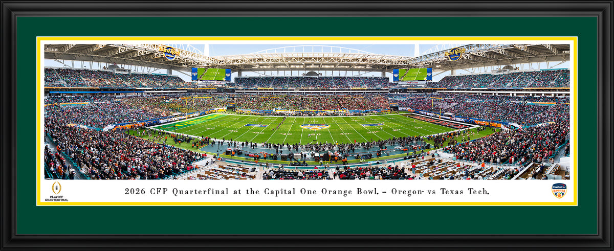 2026 Orange Bowl Game, Oregon vs Texas Tech - UO Deluxe Frame