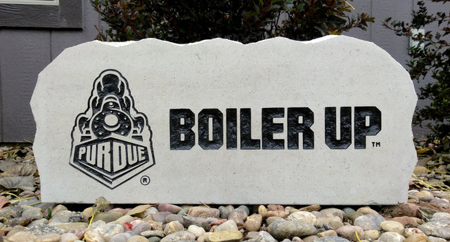 Show your love for the Purdue Boilermakers when you add this Engraved Limestone Decorative Stone to your collection.