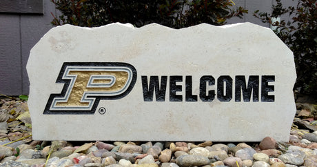 Show your love for the Purdue Boilermakers when you add this Engraved Limestone Decorative Stone to your collection.