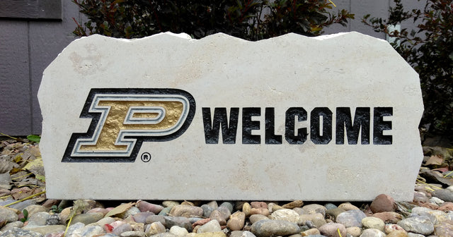 Show your love for the Purdue Boilermakers when you add this Engraved Limestone Decorative Stone to your collection.