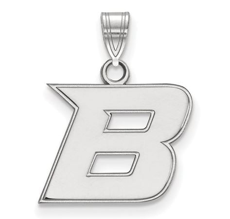Boise State University 10k White Gold Small Pendant