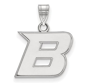 Boise State University 10k White Gold Small Pendant