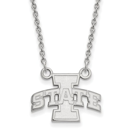 Iowa State Cyclones Sterling Silver Large Enamel Pendant Necklace