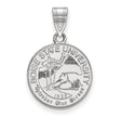 Boise State University 10k White Gold Large Pendant