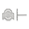 Northwestern University Sterling Silver Small Dangle Earrings