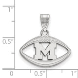 Marquette Golden Eagles Sterling Silver Gold Plated Medium Disc Pendant