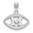 Marquette Golden Eagles Sterling Silver Gold Plated Medium Disc Pendant