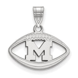 Marquette Golden Eagles Sterling Silver Gold Plated Medium Disc Pendant