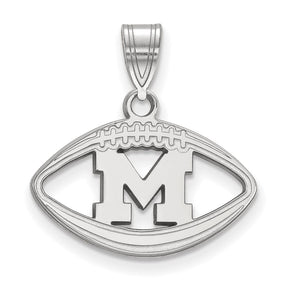 Marquette Golden Eagles Sterling Silver Gold Plated Medium Disc Pendant