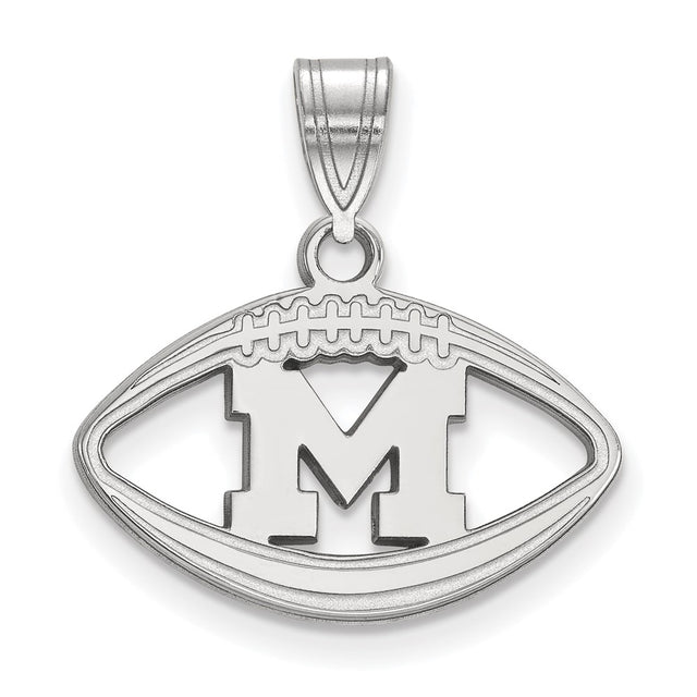 Marquette Golden Eagles Sterling Silver Gold Plated Medium Disc Pendant